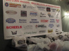 Sponsorship banner surrounded by door prizes